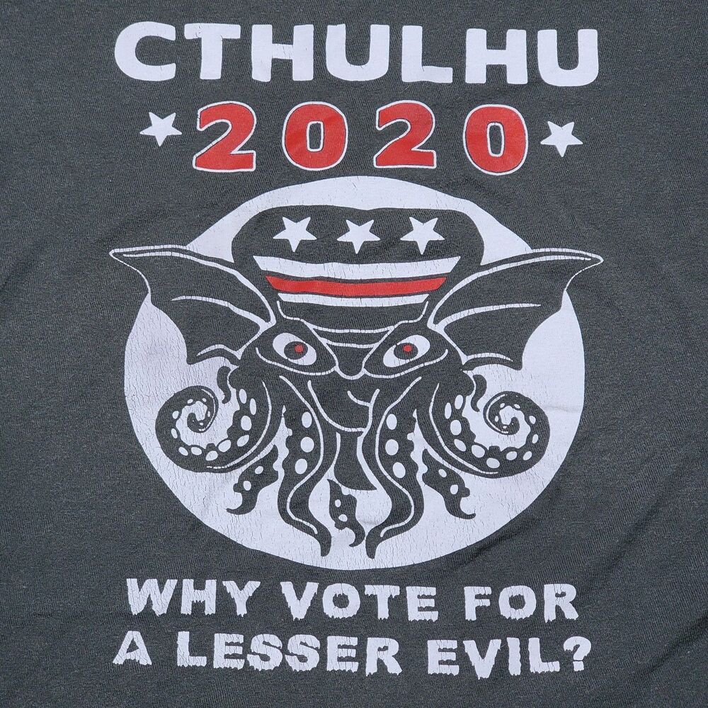 Tultex SS Green Tee "Cthulhu 2020" - Size Ladies Medium